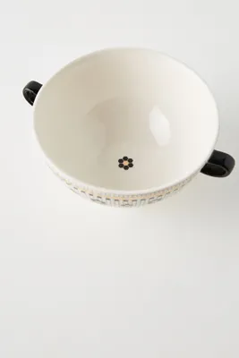 Bistro Tile 24k Gold Accent Bowl - Black product