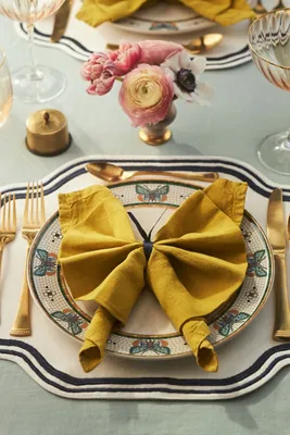 Bistro Tile Garden Dessert Plate - Pink, Stoneware by Anthropologie, alternate view