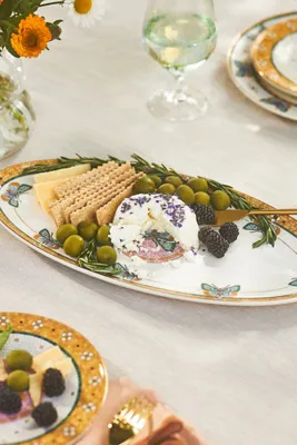 Bistro Tile Garden Platter - Pink, Stoneware product