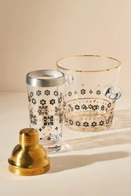 Bistro Tile Glass Cocktail Shaker - Black product