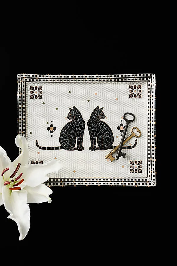 Bistro Tile Halloween Edition Vanity Tray - Stoneware by Anthropologie