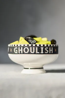 Bistro Tile Halloween Nut Bowl - Black, Stoneware product