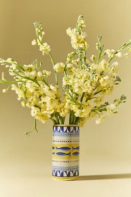 Bistro Tile Italia Edition Stoneware Vase - Yellow product