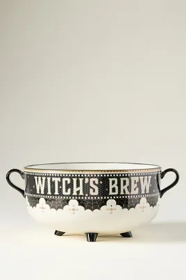 Bistro Tile Stoneware Cauldron Candy Bowl Halloween Edition product