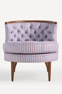 Bixby Yoke-Back Accent Chair - Blue, Polyester product