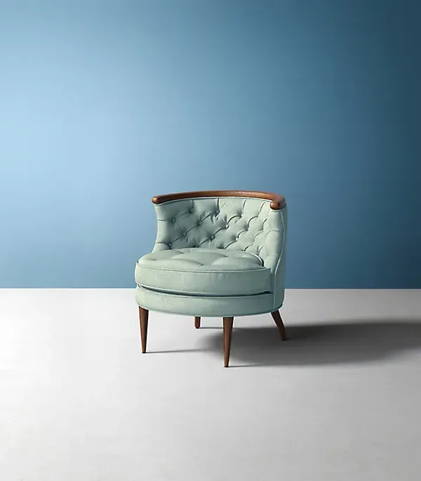 Bixby Yoke-Back Accent Chair - Diamond-Tufted product