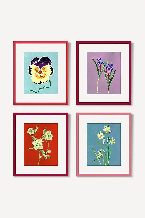 Blooming Florals Gallery Wall Art Set - Wood Frame product