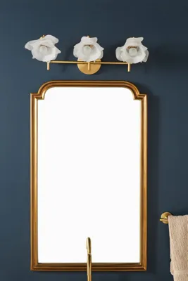 Blossom Frosted Glass Flower Vanity Sconce - Gold product