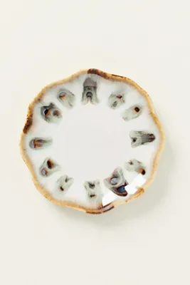 Blue Pheasant Amoria Stoneware Bread Plates Set of 4 by Anthropologie, alternate view