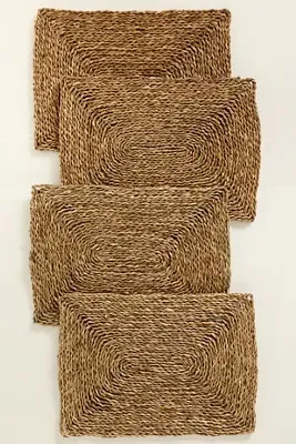 Blue Pheasant Lucian Rectangle Placemat - Beige, Seagrass product