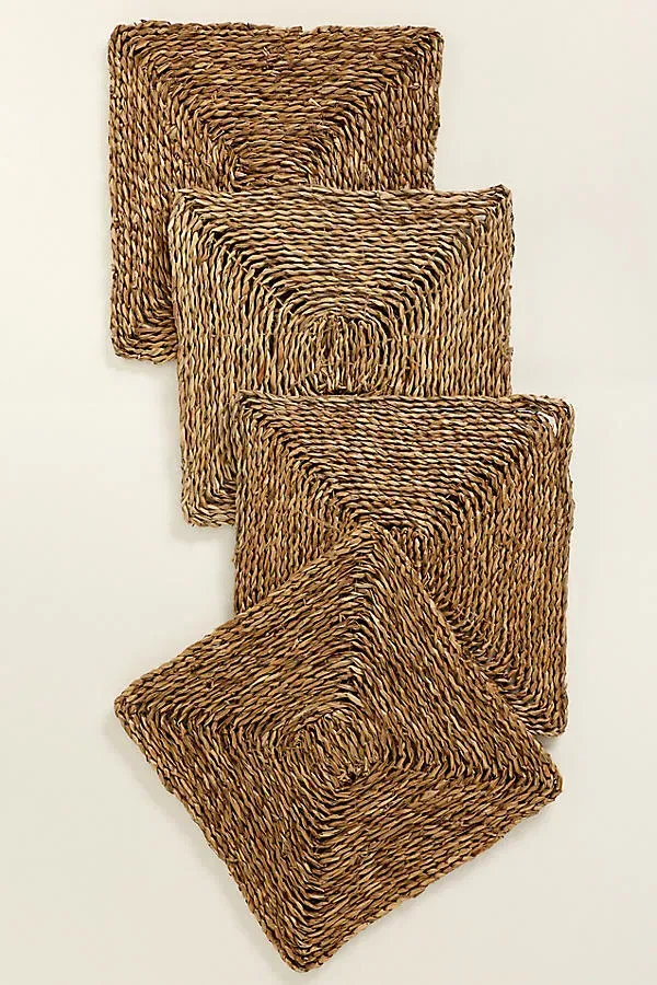 Blue Pheasant Lucian Square Placemat - Beige, Seagrass product