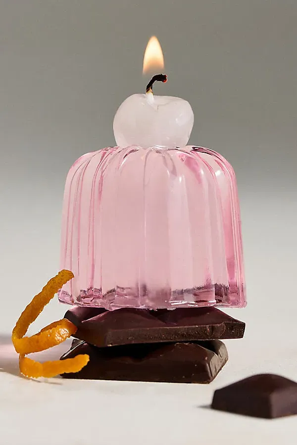BODI Floral Petal Bloom Shaped Wax Candle - Pink by Anthropologie