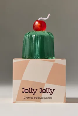 BODI Woody Amber Whisper Shaped Wax Candle - Green by Anthropologie, alternate view