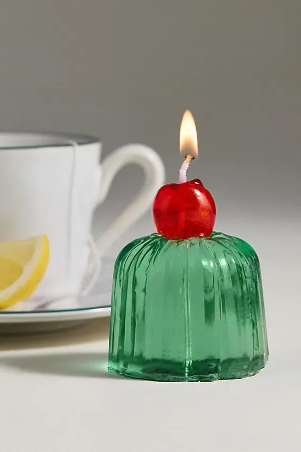 BODI Woody Amber Whisper Shaped Wax Candle - Green by Anthropologie