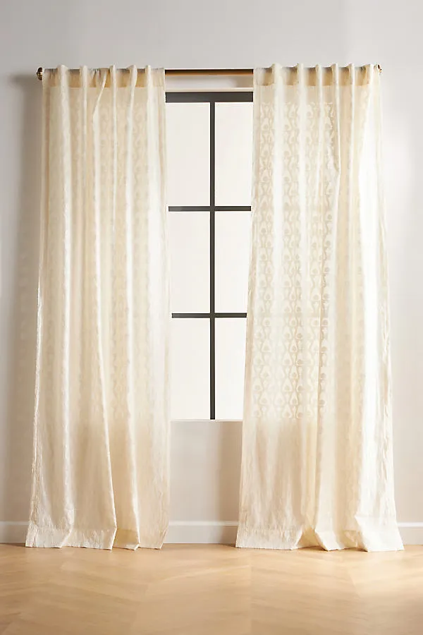 Bohana Sheer Curtain - White, Polyester/Cotton product