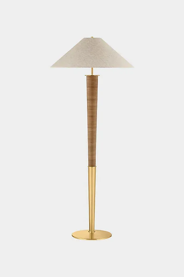 Bohicket Floor Lamp - Gold, Linen product