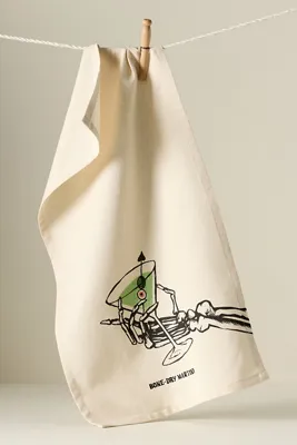 Bone-Dry Martini Bar Towel - Ivory, Cotton product