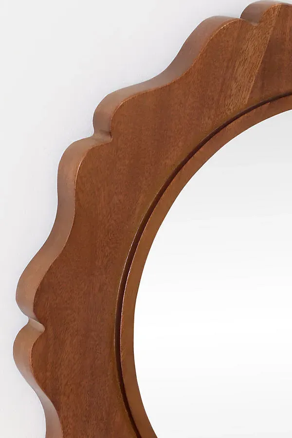 Bonnie Small Scalloped Wood Mirror product