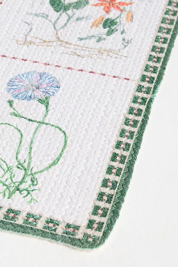 Botanica Cotton Printed Bath Mat - Ivory product