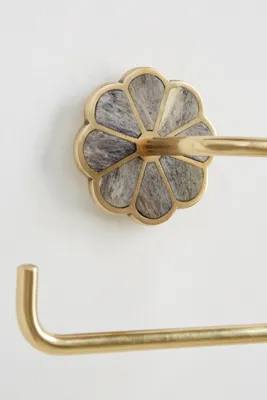 Botanist Toilet Paper Holder - Grey, Brass by Anthropologie, alternate view