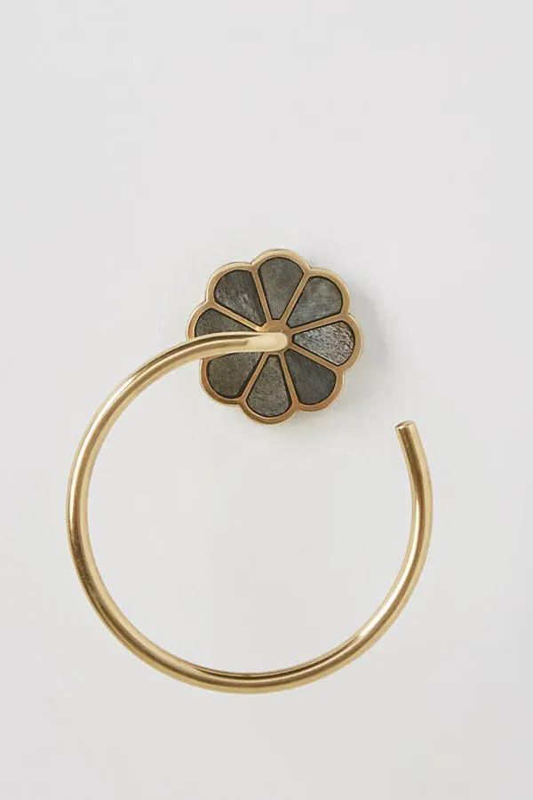 Botanist Towel Ring - Grey, Brass by Anthropologie