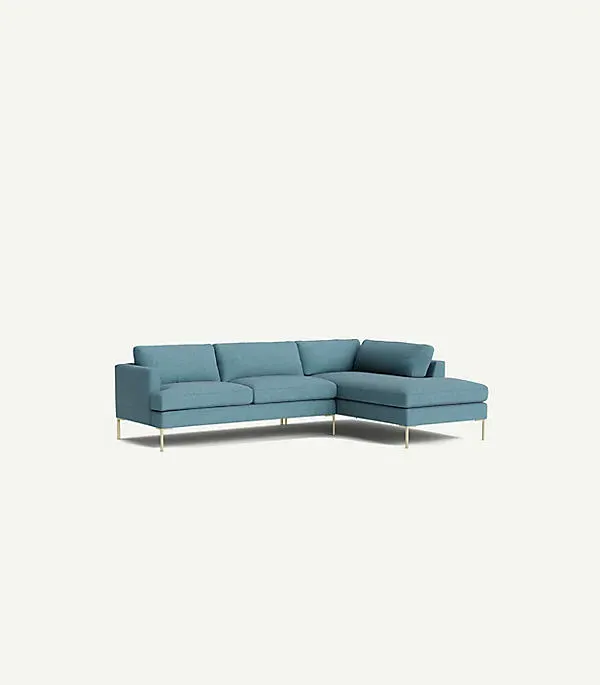 Bowen Chaise Sectional Sofa - Beige by Anthropologie