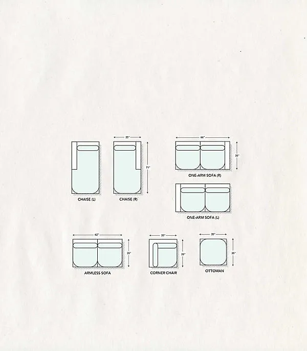 Bowen Modular Leather Chaise product