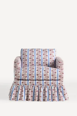 Bowen Ruffle Chair - Blue, Polyester product