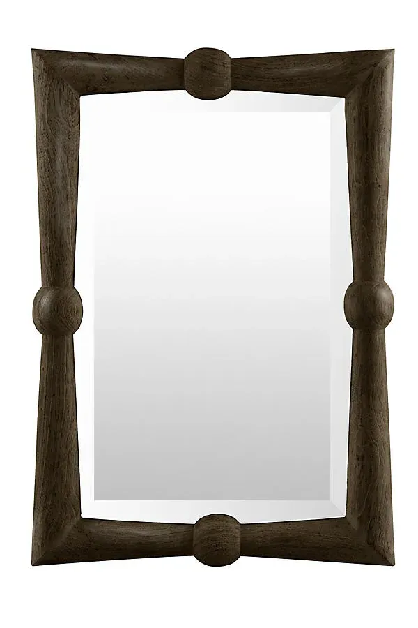 Branka Rectangular Wall Mirror - Brown, Hardwood product
