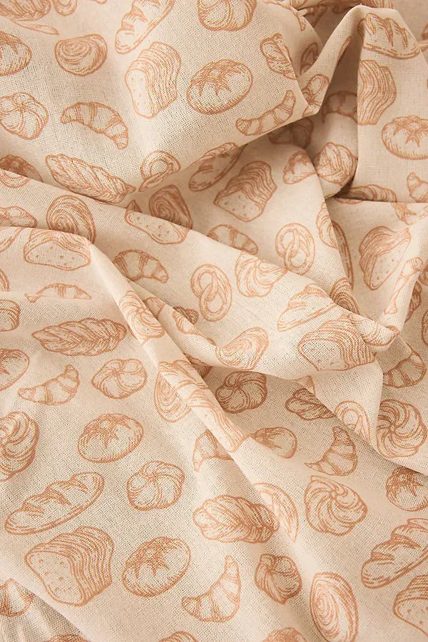 Bread Tablecloth - Brown, Polyester/Cotton product