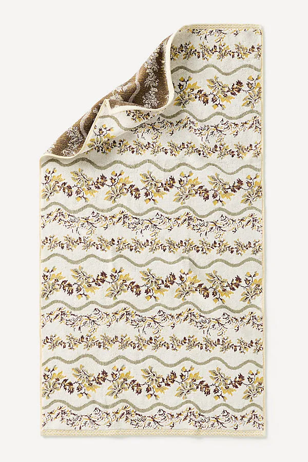 Bristol Floral Woven Towel Collection - White, Cotton product