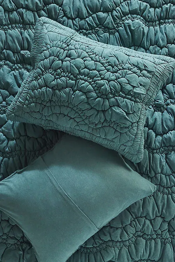 Brooke Heathered Jersey Pillowcases Set of 2 - Green, Cotton product
