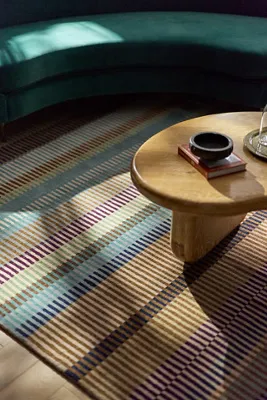 Brooke Striped Rug - Beige, Wool by Anthropologie, image 2
