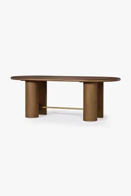 Brooks Wood Oval Dining Table - Brown, Solid Oak product