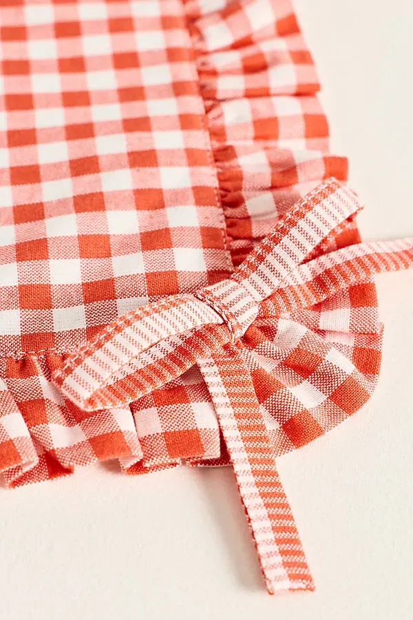 Brynn Gingham Placemat - Red, Cotton by Anthropologie, image 2