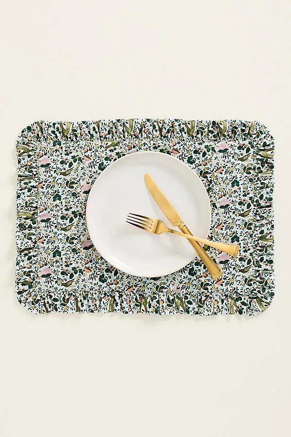 Brynn Patterned Placemat - Cotton by Anthropologie