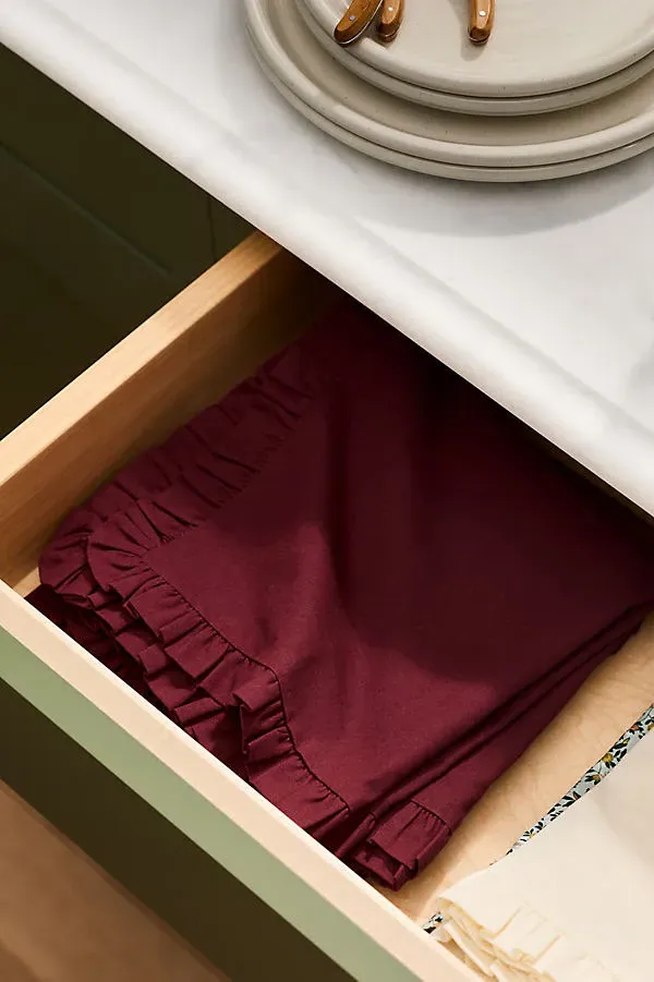 Brynn Solid Napkins Set of 2 - Purple, Cotton by Anthropologie
