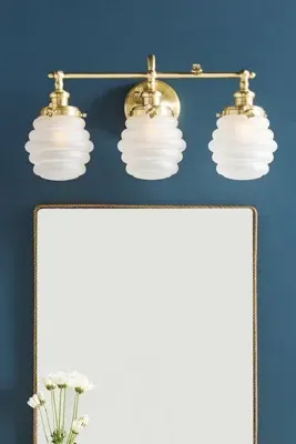 Bumblebee Glass Metal Vanity - White product