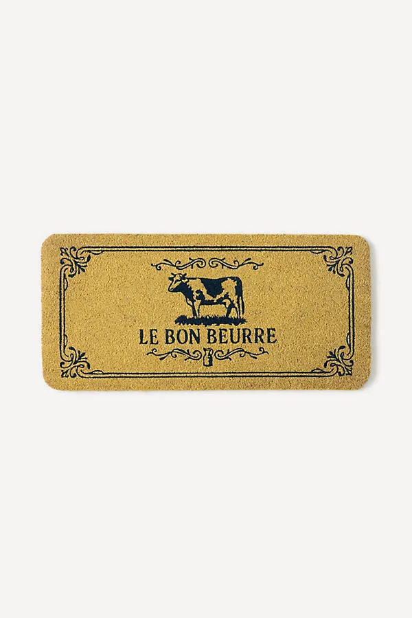 Butter Coir Printed Doormat - Yellow product