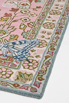 Butterfly Hand Tufted Rug 2x3 - Pink, Wool Blend product