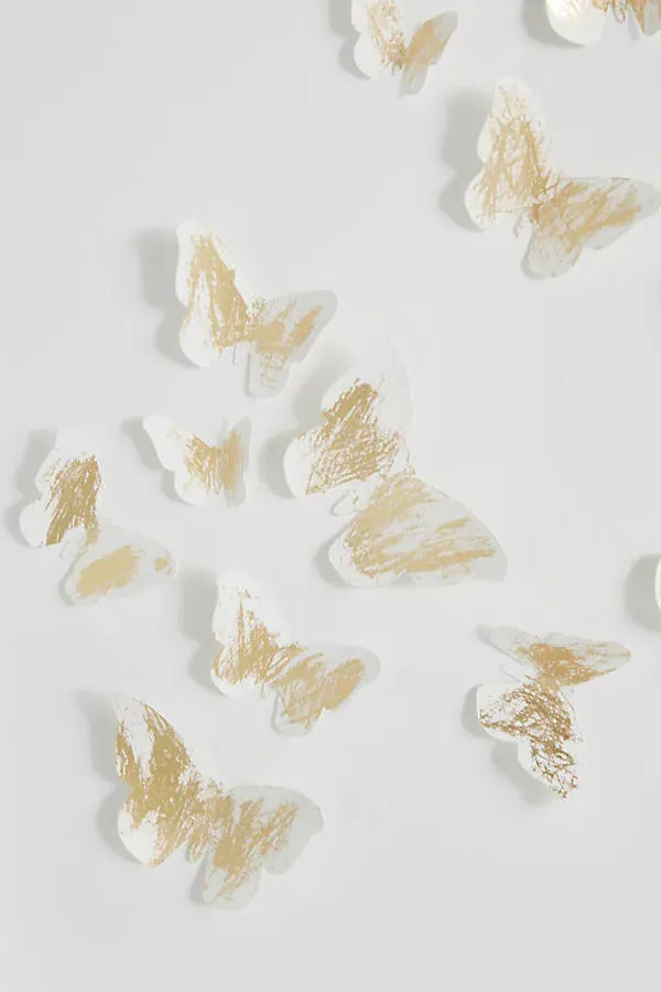 Butterfly Spray 3D Wall Art - White product
