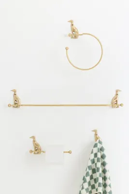 Caine Dog Brass Bath Hook - Gold product