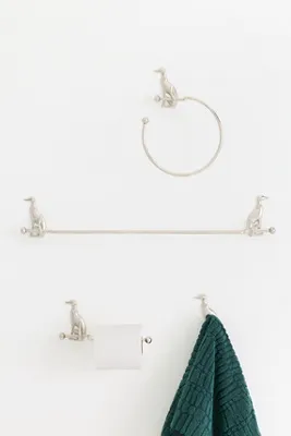 Caine Dog Toilet Paper Holder - Silver, Brass product