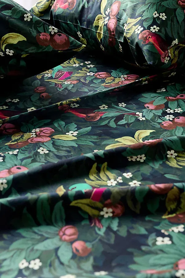 California King Size Printed Sheet Set - Green, Organic Cotton Percale by Anthropologie, image 2