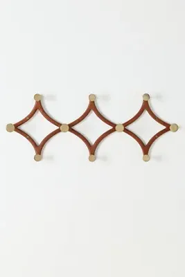 Cambridge Ash Wood Hook Rack - Brass product