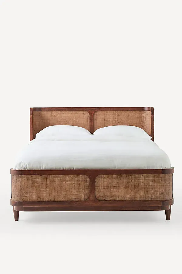 Canggu Acacia Cane Queen Size Bed - Brown product