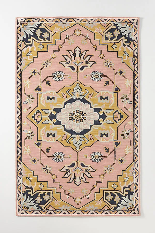 Caro Hand Tufted Rug 2.5x12 - Pink, Wool by Anthropologie