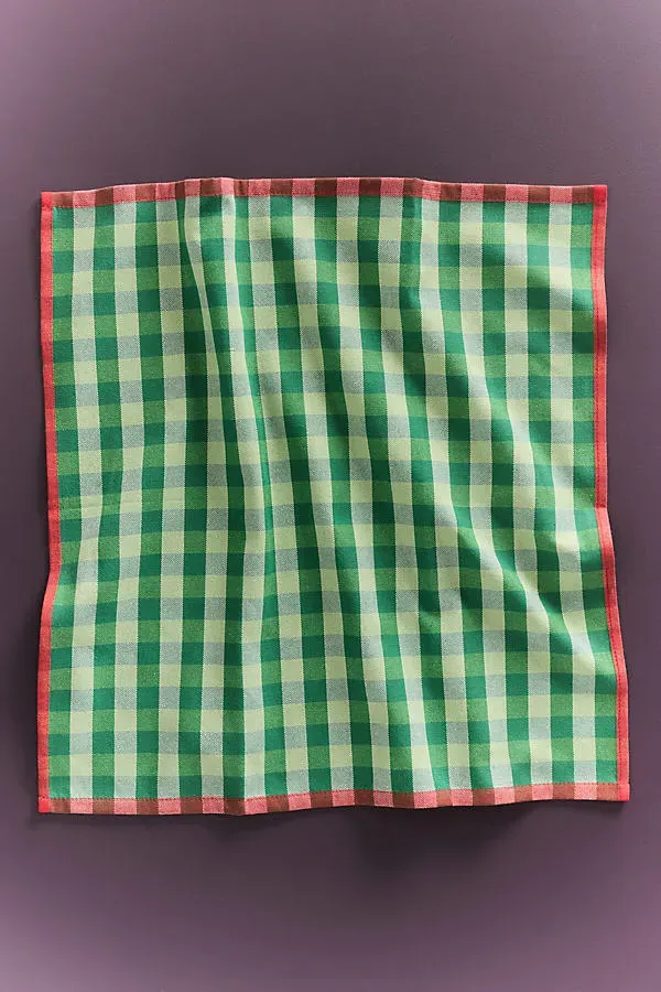 Carol Jacquard Napkins Set of 2 - Green, Cotton by Anthropologie, image 2
