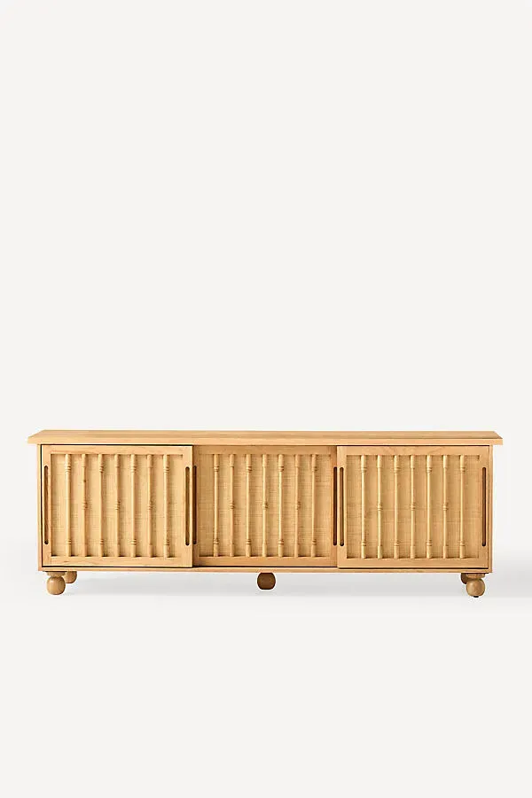 Cassia Raffia Media Cabinet - White product