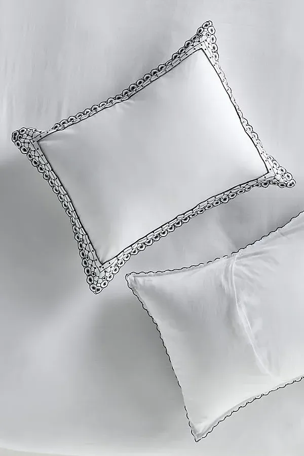 Catalina Embroidered Pillowcases Set of 2 - Cotton product